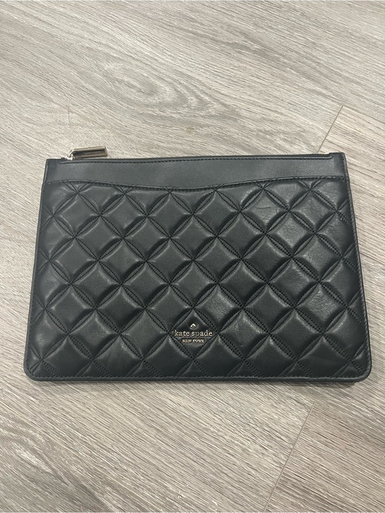 kate spade Handbags - kate spade Black Quilted Leather Toiletry Pouch with Gold Logo